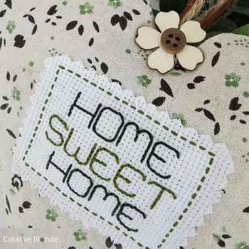 Fabric Hanging Heart Decoration, Home Sweet Home, 10 of 12