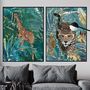 Custom Set Animal Jungle Prints Personalised Art Gift, thumbnail 7 of 9