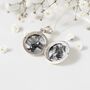 Engraved Birthflower Round Sterling Silver Locket, thumbnail 3 of 12
