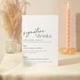 Signature Drinks Wedding Sign Modern Typography Script, thumbnail 1 of 5