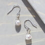 All Wrapped Up Silver And Pearl Earrings, thumbnail 2 of 9