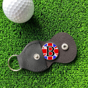 Personalised Initial Union Jack Golf Ball Marker, 2 of 4