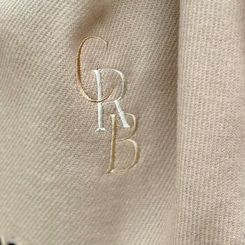 Personalised Staggered Initial Scarf, 6 of 8