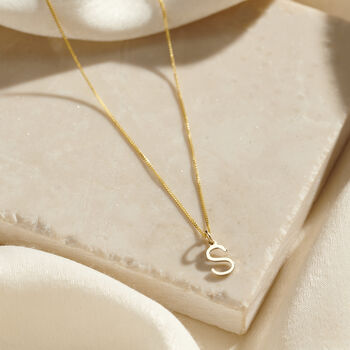 9ct Gold Letter Initial Necklace, 2 of 5