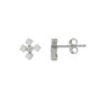 Four Cube Blocks Textured Sterling Silver Stud Earrings, thumbnail 4 of 7