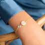 Personalised Initial Disc And Birthstone Bracelet, thumbnail 7 of 12