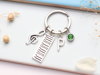 Personalised Piano Keyring Keyboard, Music Teacher Gift, 10 of 10