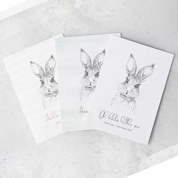 Enchanted Bunny New Baby Nursery Print, 5 of 5