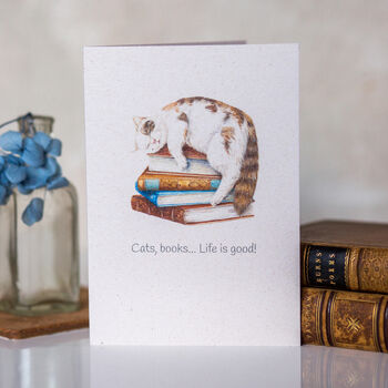 Cat And Book Lover's Card That Gives Back, 2 of 4
