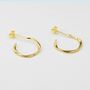 Sterling Silver Mobius Hoop Stud Earrings, thumbnail 7 of 12
