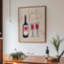 What Time Wine Wall Art Print Kitchen Disco, thumbnail 7 of 11