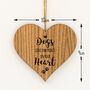 Dogs Leave Paw Prints Hanging Wood Heart, thumbnail 3 of 3