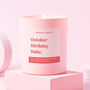 Funny Birthday Gift Pink Candle October Birthday Babe, thumbnail 1 of 3