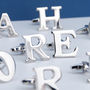 Personalised Alphabet Initial Cufflinks, thumbnail 3 of 10