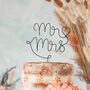 Mr And Mrs Minimalist Cake Topper, thumbnail 3 of 3