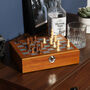 Personalised Chess And Hip Flask Trave Gift Set For Him Whiskey Present, thumbnail 2 of 6