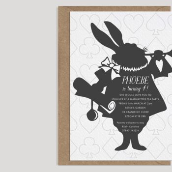 Madhatter Birthday Party Invitations, 2 of 3