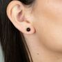 Black Small Ball Studs Dot Earrings, thumbnail 1 of 4