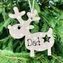 Personalised Reindeer With Star Christmas Decoration, thumbnail 3 of 5