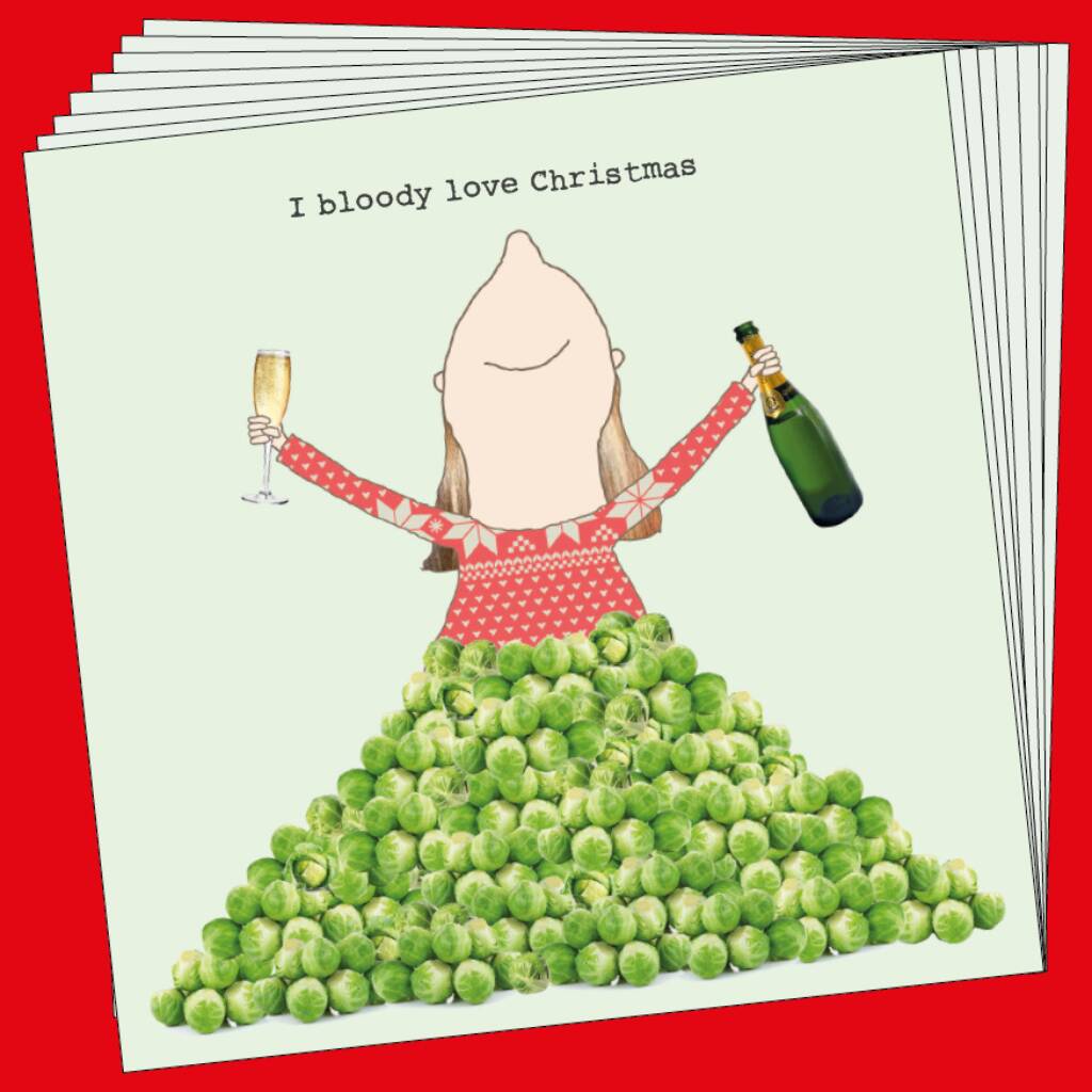 Brussels Sprouts Love Christmas Card Pack