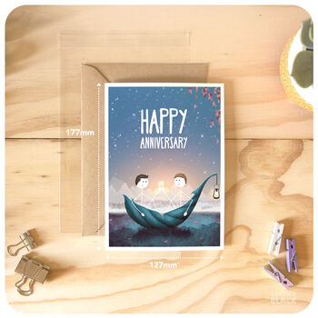 Anniversary Card For Husband, Boyfriend, Gay Couple, 2 of 5
