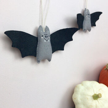 Sew Your Own Bertie And Baby Felt Bats Decoration Kit, 8 of 9
