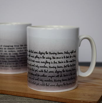 Your Quotation Or Song Watercolour Wash Mug, 11 of 12