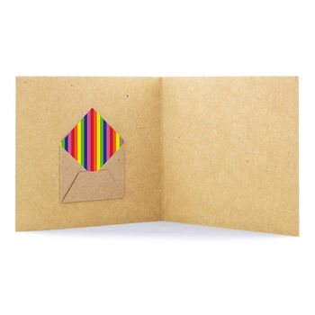 Hip Hip Hooray Personalised Rainbow Handmade Card, 2 of 5