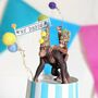 Personalised Party Animal Monkey Cake Toppers, thumbnail 1 of 4