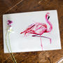 Inky Flamingo Glass Worktop Saver, thumbnail 3 of 6