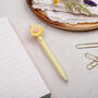 Light Yellow Ballpoint Pen With Daisy Flower, thumbnail 1 of 4