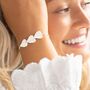 Alida Triple Heart Charm Slider Personalised Bracelet, thumbnail 1 of 12