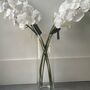 Artificial White Glitter Fabric Orchid Stem, thumbnail 7 of 8