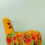Yellow Floral Embroidered Velvet Wooden Armchair, thumbnail 6 of 7