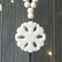 Ceramic Snowflake Hanging Decoration, thumbnail 2 of 2