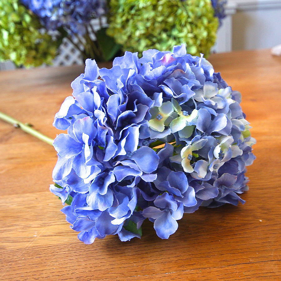 silk hydrangea stem by london garden trading