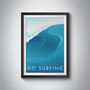Go Surfing Travel Poster Art Print, thumbnail 1 of 8