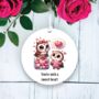 Personalised Owl Sweet Heart Decoration, thumbnail 1 of 2