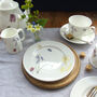 Fine Bone China Bee And Spring Flowers Cake Plate, thumbnail 7 of 12