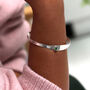 Engravable Sterling Silver Cz Birthstone Maiden Bangle, thumbnail 5 of 9