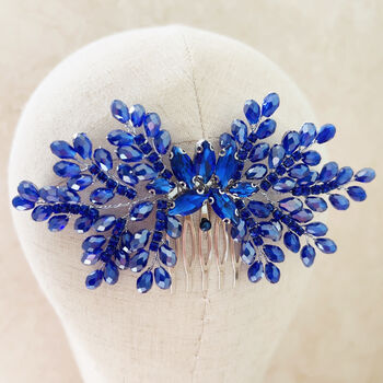 Royal Blue Bow Crystal Headpiece, 4 of 6