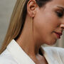 Sterling Silver Dorica Chain Bead Drop Earring, thumbnail 3 of 8
