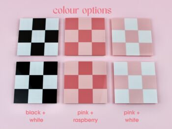 Cute Checkerboard Coaster Set Of Two, 7 of 12