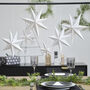 Hanging Decoration Seven Point Paper Stars White, thumbnail 1 of 2