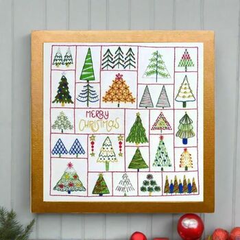 Oh Christmas Tree Festive Embroidery Kit, 5 of 10
