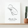 Personalised Line Art Resting Baby Print, thumbnail 1 of 9