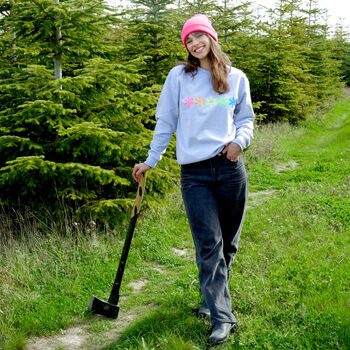 Neon Rainbow Snowflakes Christmas Sweatshirt Jumper, 4 of 7