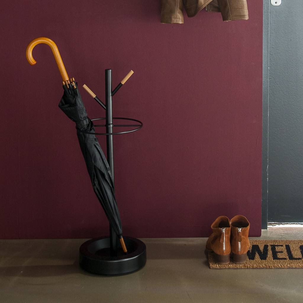 metal umbrella stand with drip tray by marquis & dawe