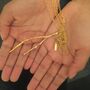 Sterling Silver And Gold Vermeil Long Twig Necklace, thumbnail 1 of 5