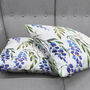 Blue Wisteria With Green Leaves Cushion Cover, thumbnail 4 of 7